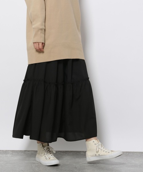 LAKOLE（ラコレ）の「ティアードマキシスカート / 263741（スカート・レディース・オフホワイト/ブラック/ラベンダー・SMALL/MEDIUM）」の20枚目の写真