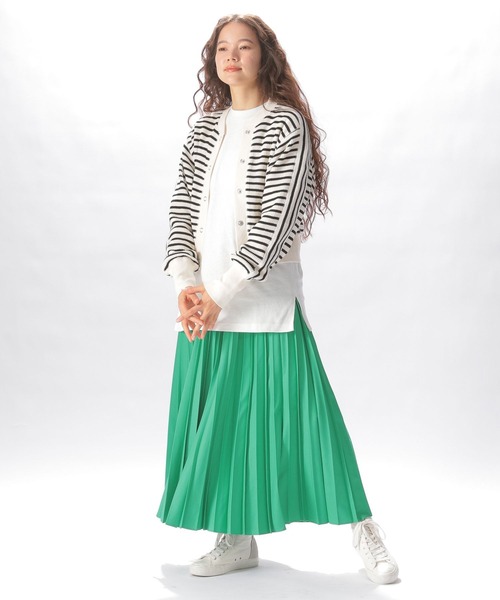 niko and...（ニコアンド）の「洗えるプリーツキープスカート（スカート・レディース・ホワイト/ライトグレー/オレンジ/ブルー/グリーン・MEDIUM/LARGE）」の8枚目の写真