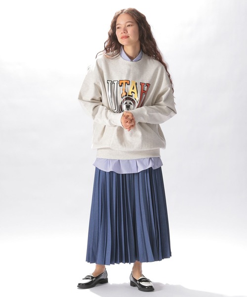 niko and...（ニコアンド）の「洗えるプリーツキープスカート（スカート・レディース・ホワイト/ライトグレー/オレンジ/ブルー/グリーン・MEDIUM/LARGE）」の9枚目の写真