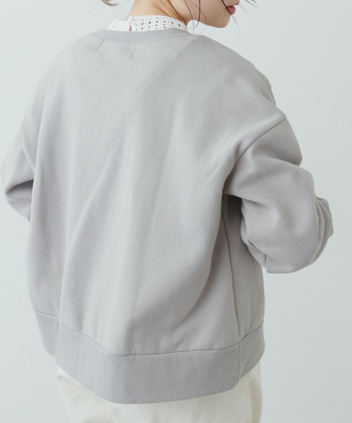 PUAL CE CIN（ピュアルセシン）の「裏起毛ショートブルゾン（ブルゾン・レディース・ブラック/ベージュ/ネイビー/オフホワイト/ピンク/グレイッシュベージュ・FREE）」の14枚目の写真