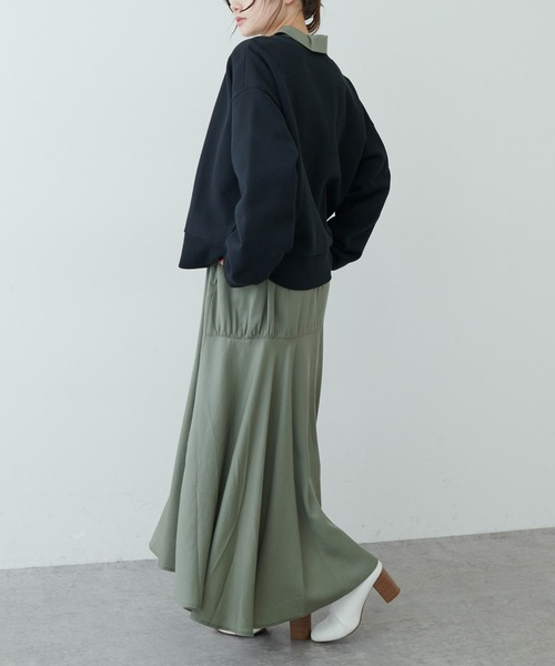 PUAL CE CIN（ピュアルセシン）の「裏起毛ショートブルゾン（ブルゾン・レディース・ブラック/ベージュ/ネイビー/オフホワイト/ピンク/グレイッシュベージュ・FREE）」の18枚目の写真