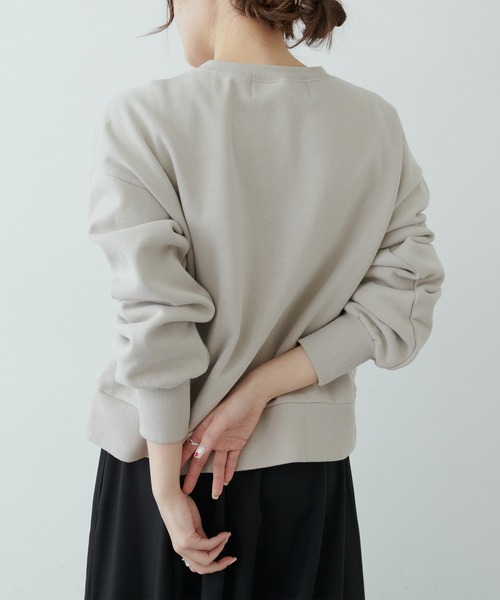 PUAL CE CIN（ピュアルセシン）の「裏起毛ショートブルゾン（ブルゾン・レディース・ブラック/ベージュ/ネイビー/オフホワイト/ピンク/グレイッシュベージュ・FREE）」の22枚目の写真