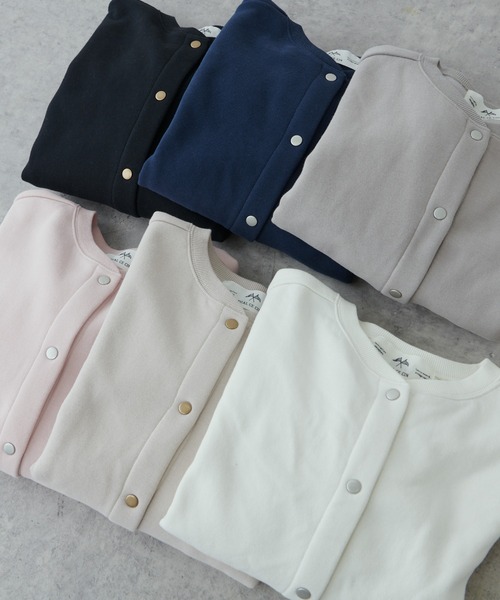 PUAL CE CIN（ピュアルセシン）の「裏起毛ショートブルゾン（ブルゾン・レディース・ブラック/ベージュ/ネイビー/オフホワイト/ピンク/グレイッシュベージュ・FREE）」の10枚目の写真