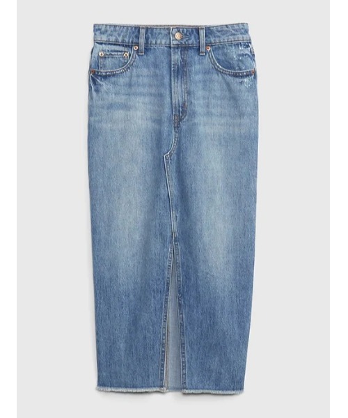 GAP（ギャップ）の「ミディ丈 デニム ペンシルスカート（デニム