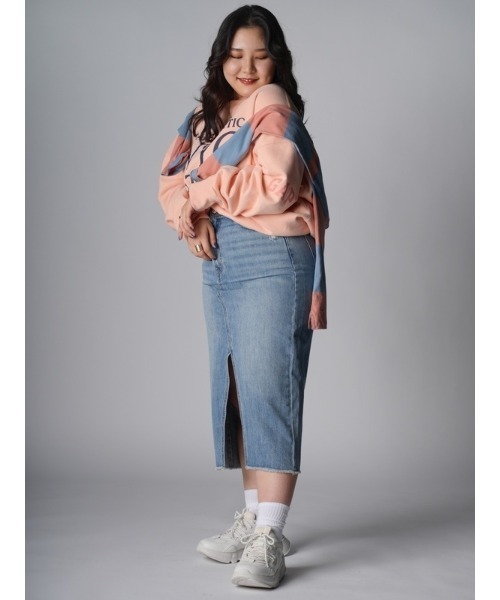 GAP（ギャップ）の「ミディ丈 デニム ペンシルスカート（デニムスカート・レディース・インディゴブルー・000/0/2/4/00/6/8/10）」の9枚目の写真