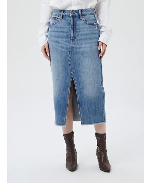 GAP（ギャップ）の「ミディ丈 デニム ペンシルスカート（デニムスカート・レディース・インディゴブルー・000/0/2/4/00/6/8/10）」の11枚目の写真