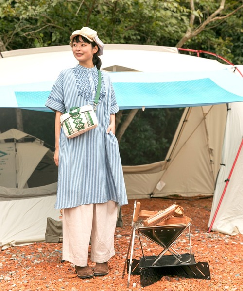 チャイハネ（チャイハネ）の「【チャイハネ】ノマディキャンバスミニショルダーバッグ（ショルダーバッグ・レディース・ベージュ/カーキ/ターコイズブルー/ワイン・FREE）」の17枚目の写真