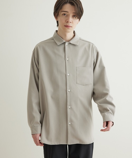 JUNRED(ジュンレッド)の「【 イージーケア 】ドレープロングスリーブルーズシャツ(シャツ/ブラウス・メンズ・ホワイト/ベージュ/グリーン・LL/M/L)」の17枚目の写真