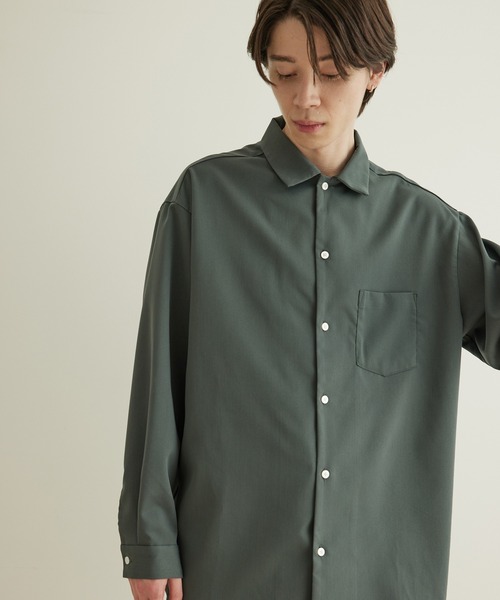 JUNRED(ジュンレッド)の「【 イージーケア 】ドレープロングスリーブルーズシャツ(シャツ/ブラウス・メンズ・ホワイト/ベージュ/グリーン・LL/M/L)」の11枚目の写真