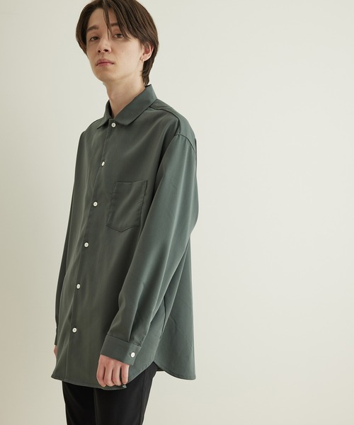 JUNRED(ジュンレッド)の「【 イージーケア 】ドレープロングスリーブルーズシャツ(シャツ/ブラウス・メンズ・ホワイト/ベージュ/グリーン・LL/M/L)」の13枚目の写真