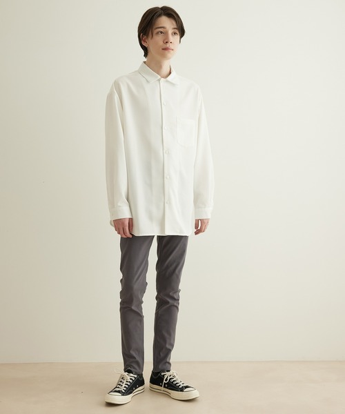 JUNRED(ジュンレッド)の「【 イージーケア 】ドレープロングスリーブルーズシャツ(シャツ/ブラウス・メンズ・ホワイト/ベージュ/グリーン・LL/M/L)」の15枚目の写真