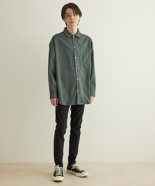 JUNRED(ジュンレッド)の「【 イージーケア 】ドレープロングスリーブルーズシャツ(シャツ/ブラウス・メンズ・ホワイト/ベージュ/グリーン・LL/M/L)」の18枚目の写真