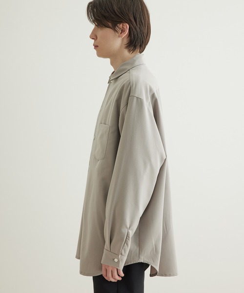 JUNRED(ジュンレッド)の「【 イージーケア 】ドレープロングスリーブルーズシャツ(シャツ/ブラウス・メンズ・ホワイト/ベージュ/グリーン・LL/M/L)」の12枚目の写真