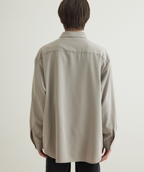 JUNRED(ジュンレッド)の「【 イージーケア 】ドレープロングスリーブルーズシャツ(シャツ/ブラウス・メンズ・ホワイト/ベージュ/グリーン・LL/M/L)」の14枚目の写真