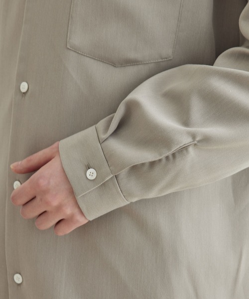 JUNRED(ジュンレッド)の「【 イージーケア 】ドレープロングスリーブルーズシャツ(シャツ/ブラウス・メンズ・ホワイト/ベージュ/グリーン・LL/M/L)」の20枚目の写真