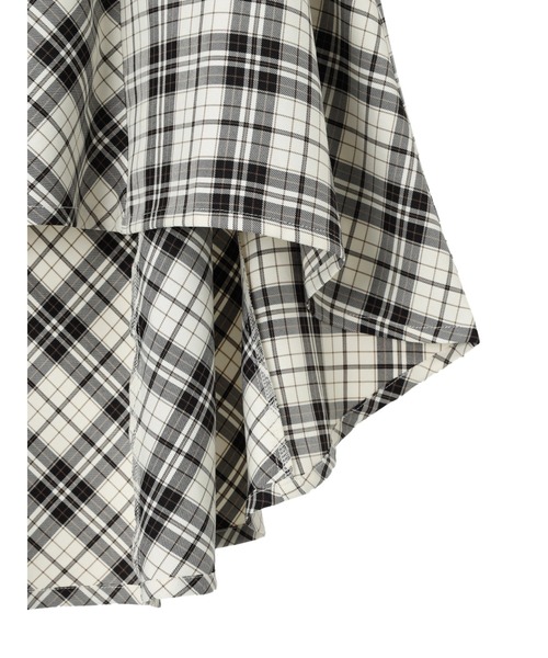 DURAS（デュラス）の「チェック柄ハイウエストテールスカート（スカート・レディース・ブラック/ブルー・FREE）」の7枚目の写真