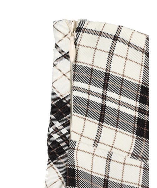 DURAS（デュラス）の「チェック柄ハイウエストテールスカート（スカート・レディース・ブラック/ブルー・FREE）」の4枚目の写真