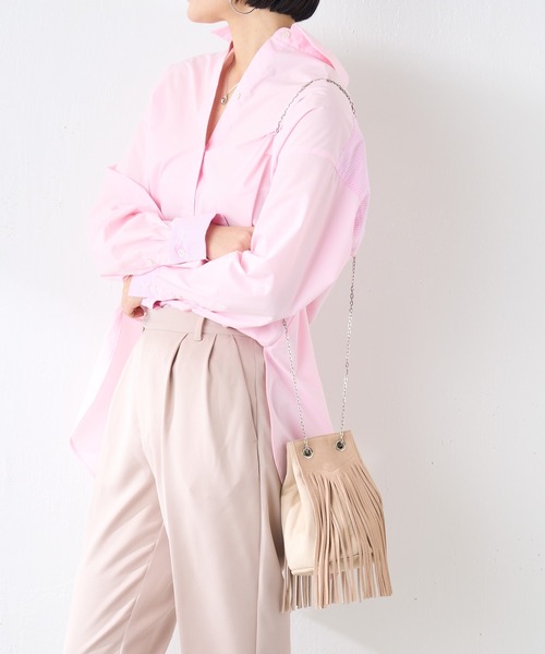 PAPILLONNER（パピヨネ）の「フリンジ2WAYショルダー/PAPILLONNER/パピヨネ（ショルダーバッグ・レディース・ベージュ/グレー・FREE）」の9枚目の写真