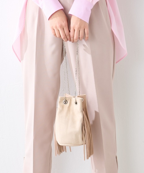 PAPILLONNER（パピヨネ）の「フリンジ2WAYショルダー/PAPILLONNER/パピヨネ（ショルダーバッグ・レディース・ベージュ/グレー・FREE）」の13枚目の写真