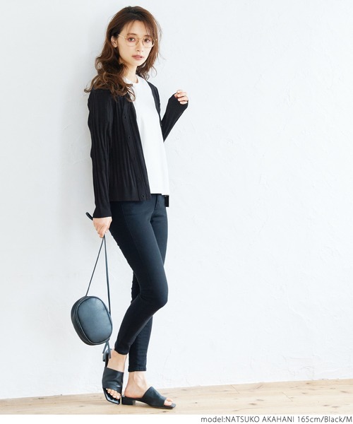 coca（coca）（コカ）の「ワイドリブショートカーディガン（カーディガン/ボレロ・レディース・アイボリー/グリーン/ピンク/ブラック・M/L）」の10枚目の写真