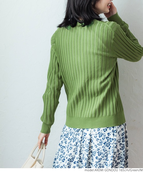 coca（coca）（コカ）の「ワイドリブショートカーディガン（カーディガン/ボレロ・レディース・アイボリー/グリーン/ピンク/ブラック・M/L）」の14枚目の写真