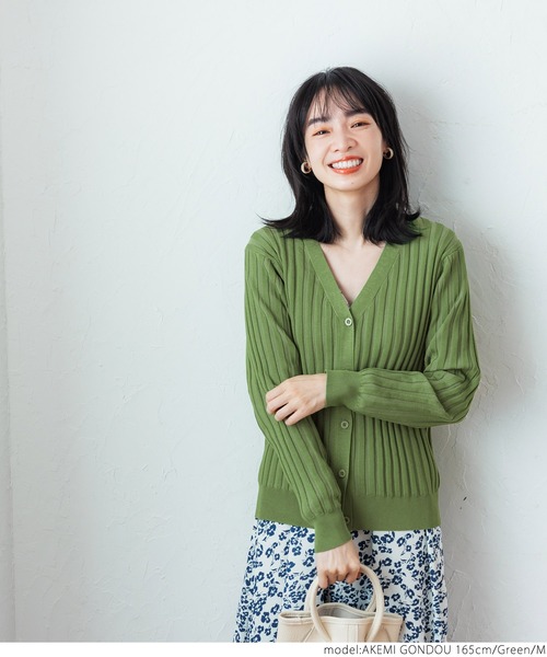 coca（coca）（コカ）の「ワイドリブショートカーディガン（カーディガン/ボレロ・レディース・アイボリー/グリーン/ピンク/ブラック・M/L）」の8枚目の写真