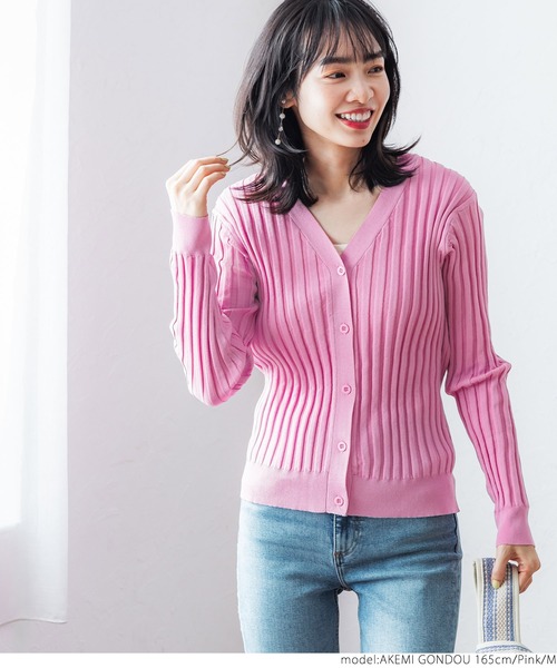 coca（coca）（コカ）の「ワイドリブショートカーディガン（カーディガン/ボレロ・レディース・アイボリー/グリーン/ピンク/ブラック・M/L）」の19枚目の写真