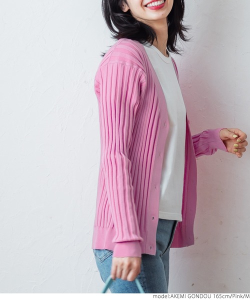 coca（coca）（コカ）の「ワイドリブショートカーディガン（カーディガン/ボレロ・レディース・アイボリー/グリーン/ピンク/ブラック・M/L）」の6枚目の写真