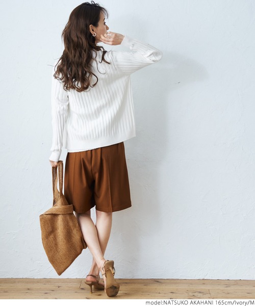 coca（coca）（コカ）の「ワイドリブショートカーディガン（カーディガン/ボレロ・レディース・アイボリー/グリーン/ピンク/ブラック・M/L）」の9枚目の写真