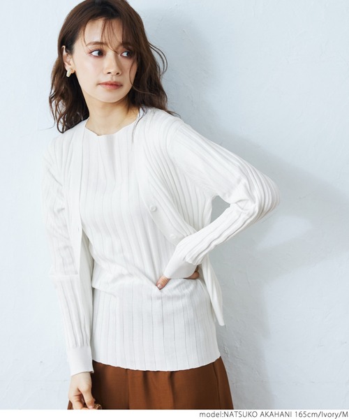 coca（coca）（コカ）の「ワイドリブショートカーディガン（カーディガン/ボレロ・レディース・アイボリー/グリーン/ピンク/ブラック・M/L）」の20枚目の写真