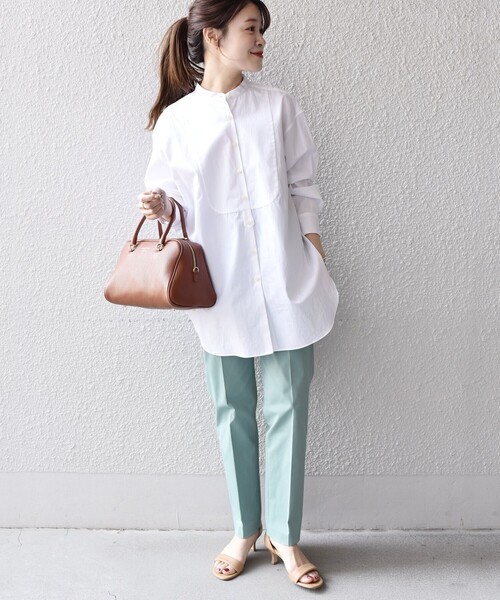 SHIPS（シップス）の「〈手洗い可能〉MANTECOストレッチパンツ（その他パンツ・レディース・ベージュ/ネイビー/ピンク/ライトグリーン/ベージュ系その他・38/40/36）」の18枚目の写真