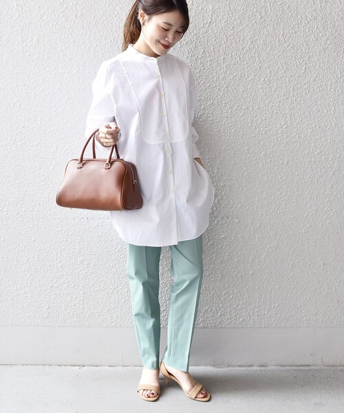SHIPS（シップス）の「〈手洗い可能〉MANTECOストレッチパンツ（その他パンツ・レディース・ベージュ/ネイビー/ピンク/ライトグリーン/ベージュ系その他・38/40/36）」の17枚目の写真