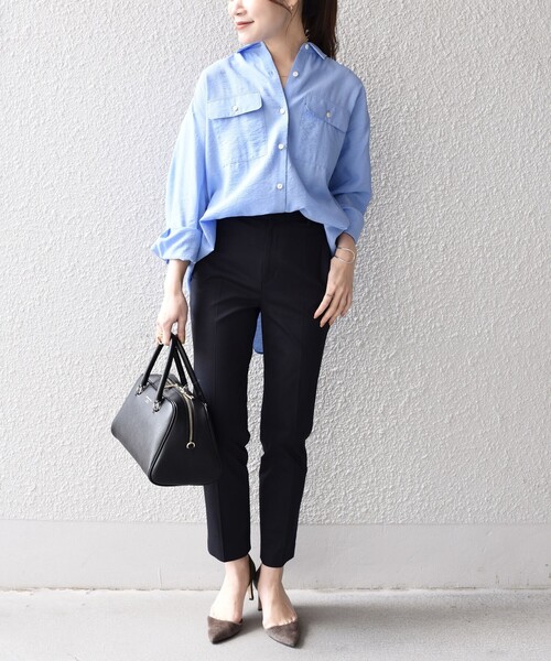 SHIPS（シップス）の「〈手洗い可能〉MANTECOストレッチパンツ（その他パンツ・レディース・ベージュ/ネイビー/ピンク/ライトグリーン/ベージュ系その他・38/40/36）」の14枚目の写真