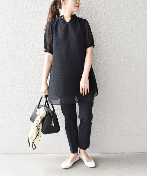 SHIPS（シップス）の「〈手洗い可能〉MANTECOストレッチパンツ（その他パンツ・レディース・ベージュ/ネイビー/ピンク/ライトグリーン/ベージュ系その他・38/40/36）」の8枚目の写真