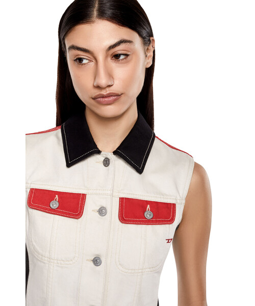 DIESEL（ディーゼル）の「レディース ノースリーブ ジャケット デニム