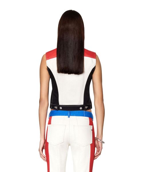 DIESEL(ディーゼル)の「レディース ノースリーブ ジャケット デニム ベスト(ベスト・レディース・ホワイト系その他・SMALL/MEDIUM/X-SMALL)」の7枚目の写真