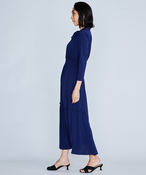 【CORCOVADO】38サイズ マキシワンピース CORCOVADO（コルコバード）の「ボウタイマキシ丈ワンピース