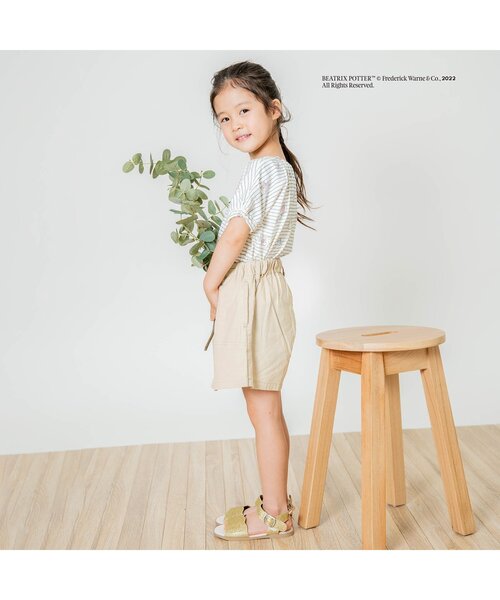 Seraph（セラフ）の「台形スカートパンツ ショート丈（その他パンツ・キッズ・ベージュ/ピンク/ミント・90/100/110/120/80/130/140）」の8枚目の写真