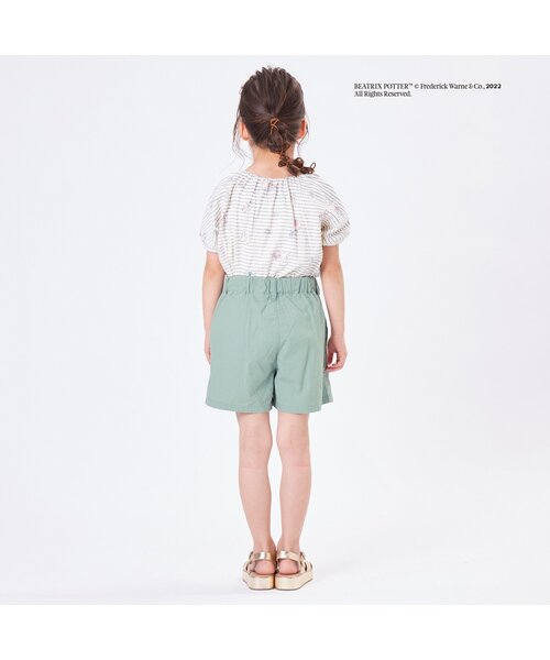 Seraph（セラフ）の「台形スカートパンツ ショート丈（その他パンツ・キッズ・ベージュ/ピンク/ミント・90/100/110/120/80/130/140）」の13枚目の写真