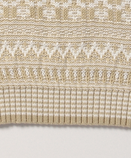 WARREN SCOTT（ワレーンスコット）の「WARREN SCOTT×BEAMS / 別注 ジャカード クルーネック ニット（ニット/セーター・メンズ・ネイビー/ベージュ・LARGE/SMALL/MEDIUM）」の17枚目の写真