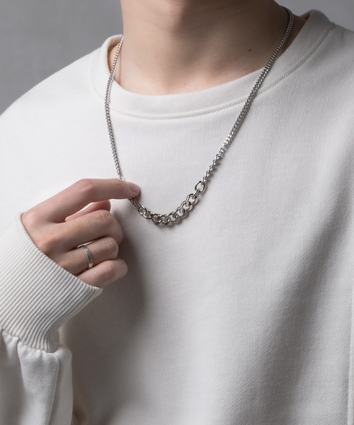Adoon plain(アドーンプレーン)の「【Adoon plain】チェーンネックレス(ネックレス・メンズ・シルバー・FREE)」の4枚目の写真