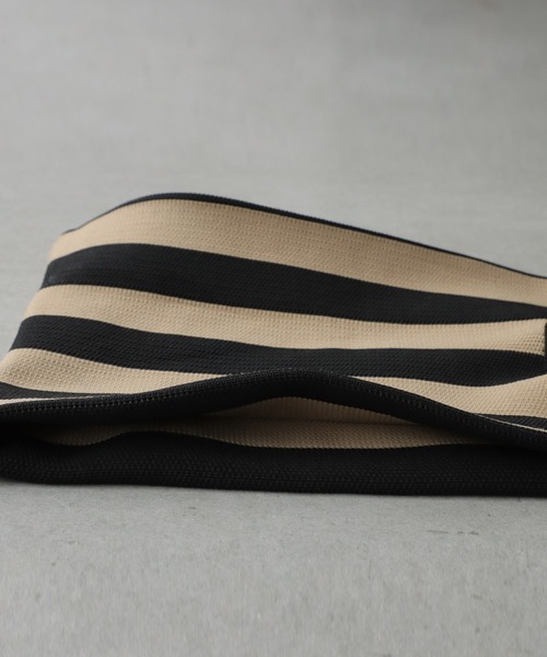 antiqua（アンティカ）の「ストライプ柄ニットバッグ（トートバッグ・レディース・ブラック/ブルーグリーン・FREE）」の8枚目の写真