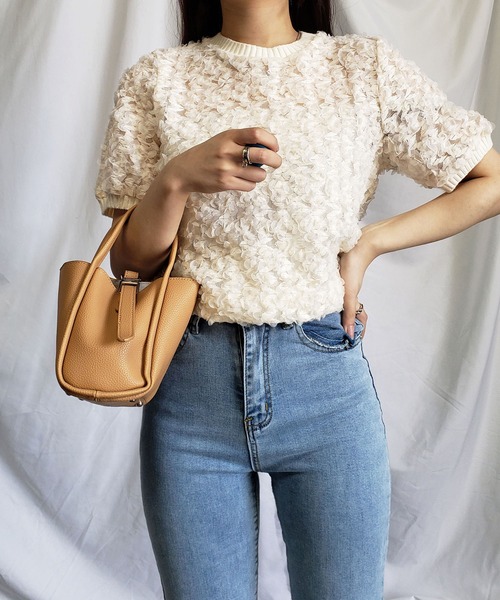 me+em select（ミームセレクト）の「【 6色展開 ／ ３WAY 】フェイクレザースクエアバケツバッグ（ ポーチ／ショルダーストラップ付属 ）（ハンドバッグ・レディース・ホワイト/ブラック/ベージュ/パープル/ブラウン/グリーン・FREE）」の8枚目の写真