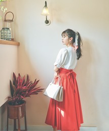 PROPORTION BODY DRESSING | 【美人百花6月号タイアップ商品】<E>ビッグリボンギャザーカラーフレアSK / 1212127500(スカート)