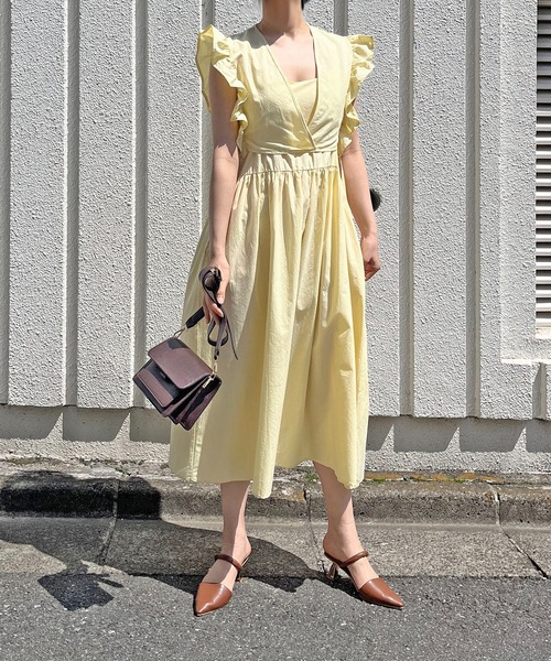 Jewelobe(ジュエローブ)の「カシュクールベストセットアップワンピース(ワンピース・レディース・ブラック/ベージュ/ブラウン/イエロー・FREE)」の15枚目の写真