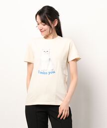 MIXXDAVID | ガーメントダイ猫Tシャツ(Tシャツ/カットソー)
