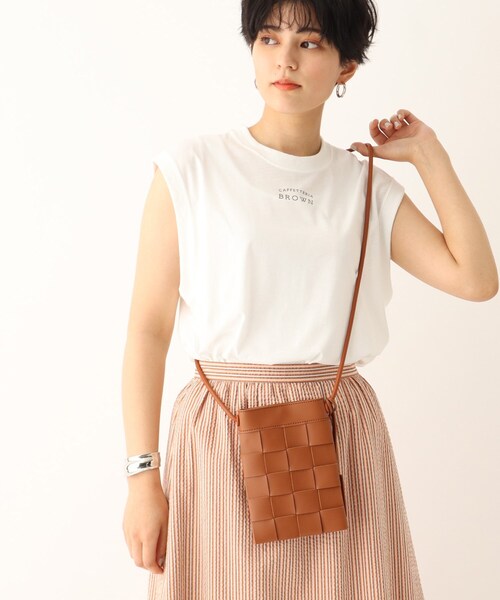 OPAQUE.CLIP（オペークドットクリップ）の「◆メッシュ編み携帯ショルダーバッグ（ショルダーバッグ・レディース・ブラック/オフホワイト/ブラウン系その他/ダークネイビー・00）」の4枚目の写真