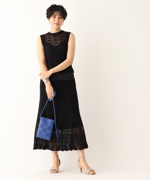 OPAQUE.CLIP（オペークドットクリップ）の「◆メッシュ編み携帯ショルダーバッグ（ショルダーバッグ・レディース・ブラック/オフホワイト/ブラウン系その他/ダークネイビー・00）」の10枚目の写真