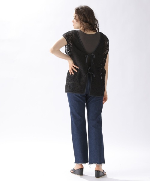 niko and...（ニコアンド）の「2WAYブロックレースジレ（ベスト・レディース・オフホワイト/ブラック・FREE）」の20枚目の写真