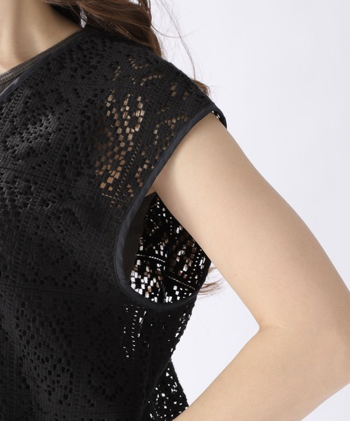 niko and（ニコアンド）の「2WAYブロックレースジレ（ベスト）」 - WEAR